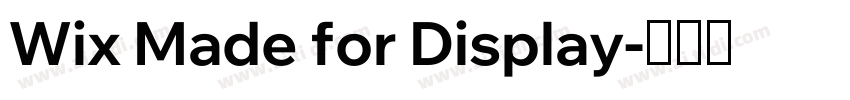 Wix Made for Display字体转换 Wix Made for Display字体转换